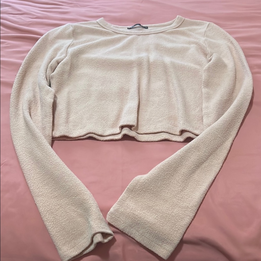 Women's Cream Long Sleeve Top